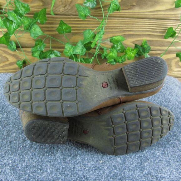 Blondo Waterproof Women Ankle Boots Brown Leather Zip Size 7.5 Medium - Picture 8 of 10